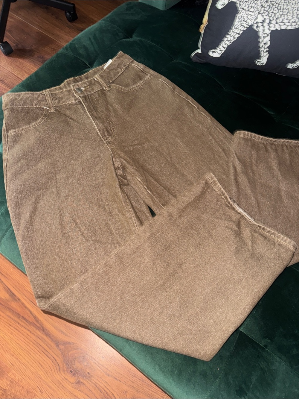 Musera Womens Brown  wide-Leg  jeans 🤎